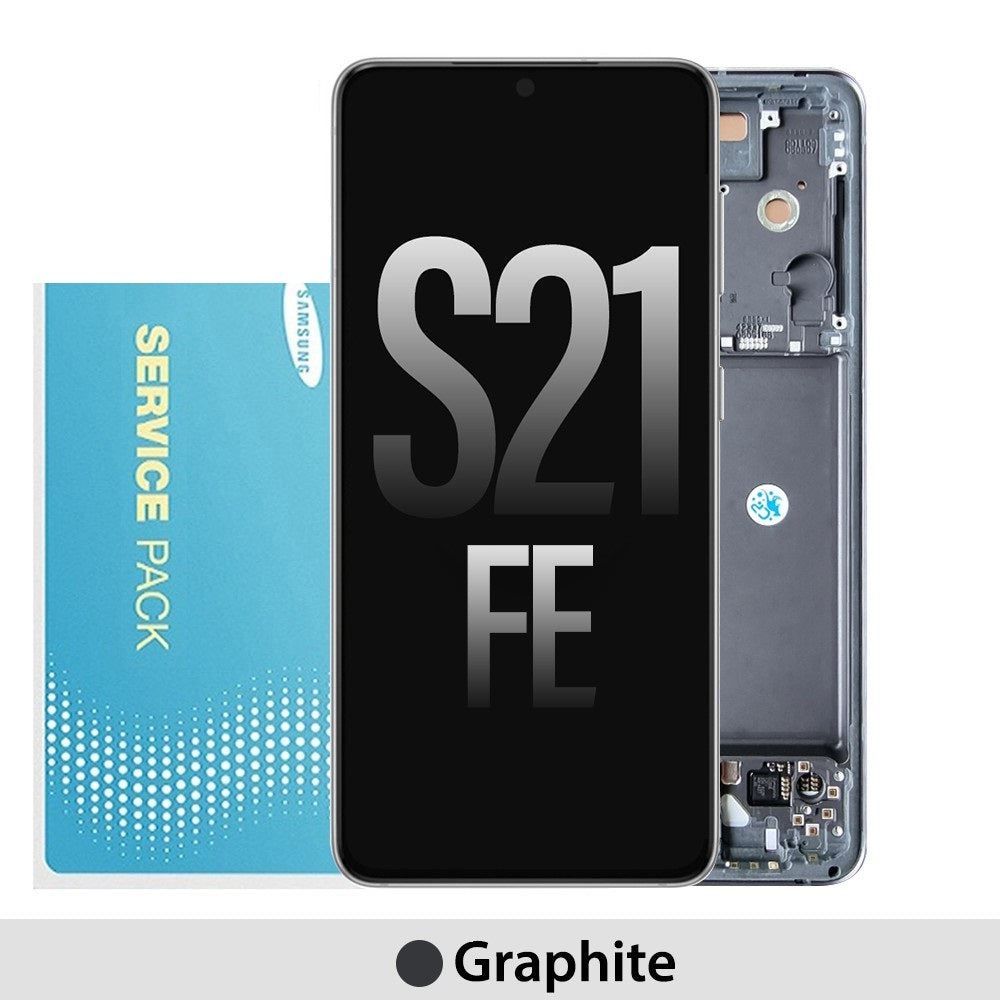 Samsung Galaxy S21 FE 5G G990B OLED Screen Replacement Digitizer GH82-26414A/26420A/26590A (Gold)-Graphite Samsung Galaxy S21 FE 5G G990B OLED Screen Replacement Digitizer GH82-26414A/26420A/26590A (Gold)-Graphite